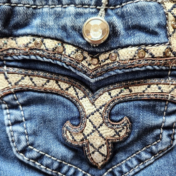 Rock Revival "Caress" Stretch Low Rise Bootcut Jeans Blue | Women's Size 26 - Picture 11 of 15